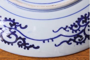 アンティーク雑貨　明治期　微塵唐草　一尺二寸　アンティーク大皿(和食器)