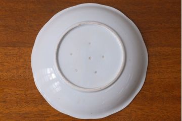 アンティーク雑貨　江戸期　富士山　三保の松原　氷裂文　アンティーク大皿(和食器)