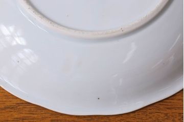 アンティーク雑貨　江戸期　富士山　三保の松原　氷裂文　アンティーク大皿(和食器)