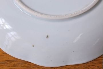 江戸期　山水図　染付　アンティーク大皿(和食器)