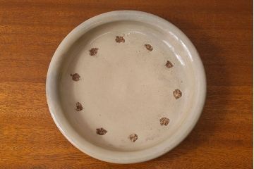 アンティーク雑貨　明治大正期　益子焼　アンティーク石皿(和食器)(1)