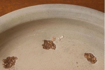 アンティーク雑貨　明治大正期　益子焼　アンティーク石皿(和食器)(1)