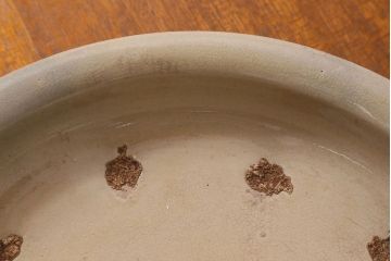 アンティーク雑貨　明治大正期　益子焼　アンティーク石皿(和食器)(1)