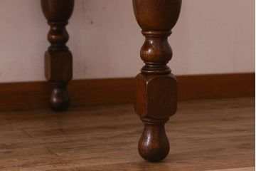 アンティーク家具　イギリスアンティーク　オーク材　シックなドローリーフテーブル(エクステンションテーブル、ダイニングテ  ーブル)