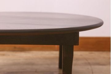 レトロ家具　昭和レトロ　深みのある色味が素敵な丸ちゃぶ台(座卓、ローテーブル、折り畳みテーブル)