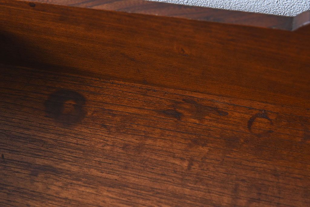 アンティーク家具　和製アンティーク　古い栓材の質感が味のあるブックシェルフ(本棚、飾り棚、ディスプレイラック、 ウッドシェルフ)