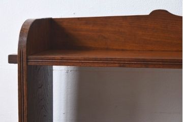 アンティーク家具　和製アンティーク　古い栓材の質感が味のあるブックシェルフ(本棚、飾り棚、ディスプレイラック、 ウッドシェルフ)
