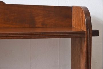 アンティーク家具　和製アンティーク　古い栓材の質感が味のあるブックシェルフ(本棚、飾り棚、ディスプレイラック、 ウッドシェルフ)