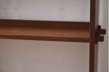 アンティーク家具　和製アンティーク　古い栓材の質感が味のあるブックシェルフ(本棚、飾り棚、ディスプレイラック、 ウッドシェルフ)