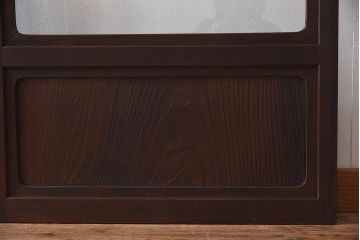 和モダン　ダイヤガラス　クリアガラス　ヒノキ材　上品なデザインのガラス帯格子戸4枚セット(格子戸、引き戸、ガラス戸)