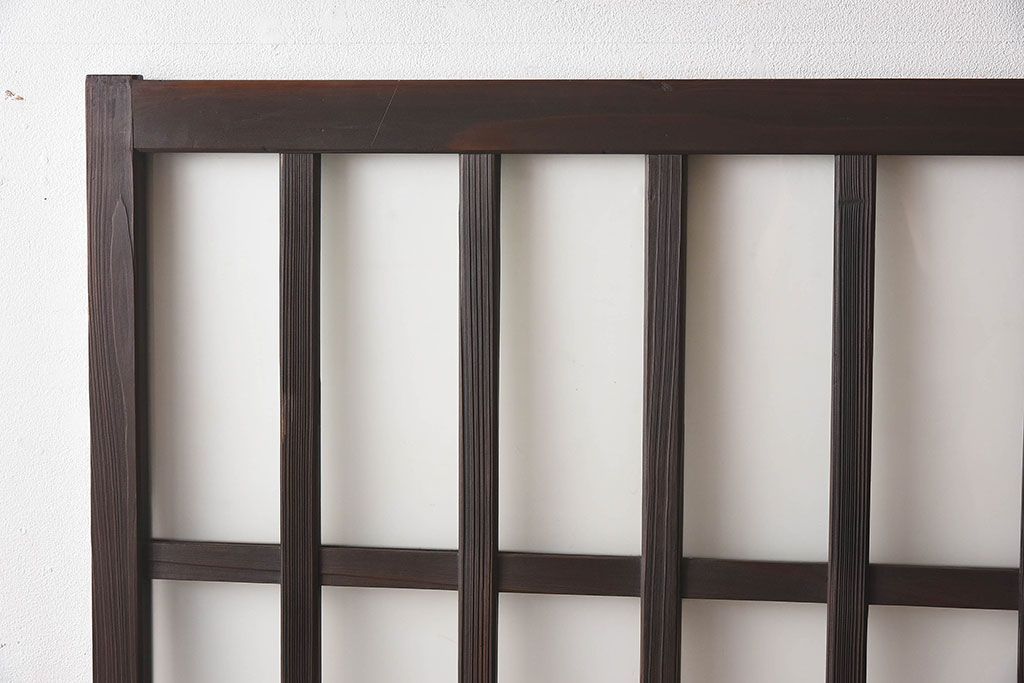 和製アンティーク　クリアガラス　すりガラス　モダンな雰囲気漂うガラス戸2枚セット(引き戸)です