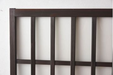 和製アンティーク　クリアガラス　すりガラス　モダンな雰囲気漂うガラス戸2枚セット(引き戸)です