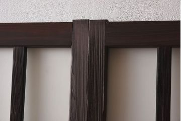 和製アンティーク　クリアガラス　すりガラス　モダンな雰囲気漂うガラス戸2枚セット(引き戸)です