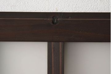 和製アンティーク　クリアガラス　すりガラス　モダンな雰囲気漂うガラス戸2枚セット(引き戸)です