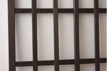 和製アンティーク　クリアガラス　すりガラス　モダンな雰囲気漂うガラス戸2枚セット(引き戸)です