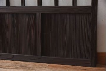 和製アンティーク　クリアガラス　すりガラス　モダンな雰囲気漂うガラス戸2枚セット(引き戸)です