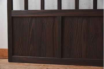 和製アンティーク　クリアガラス　すりガラス　モダンな雰囲気漂うガラス戸2枚セット(引き戸)です