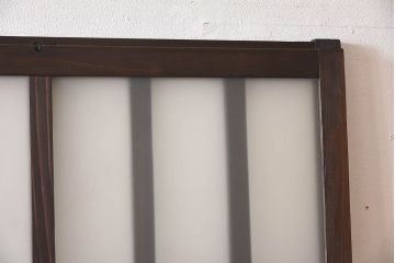 和製アンティーク　クリアガラス　すりガラス　モダンな雰囲気漂うガラス戸2枚セット(引き戸)です