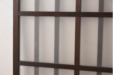 和製アンティーク　クリアガラス　すりガラス　モダンな雰囲気漂うガラス戸2枚セット(引き戸)です