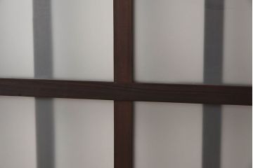 和製アンティーク　クリアガラス　すりガラス　モダンな雰囲気漂うガラス戸2枚セット(引き戸)です