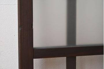 和製アンティーク　クリアガラス　すりガラス　モダンな雰囲気漂うガラス戸2枚セット(引き戸)です