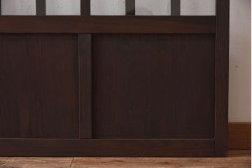 和製アンティーク　クリアガラス　すりガラス　モダンな雰囲気漂うガラス戸2枚セット(引き戸)です