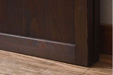 和製アンティーク　クリアガラス　すりガラス　モダンな雰囲気漂うガラス戸2枚セット(引き戸)です