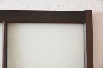 和製アンティーク　すりガラス　クリアガラス　モダンな雰囲気が魅力的なガラス戸2枚セット(建具、引き戸)