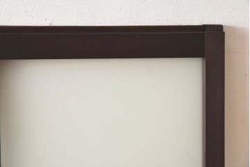 和製アンティーク　すりガラス　クリアガラス　モダンな雰囲気が魅力的なガラス戸2枚セット(建具、引き戸)