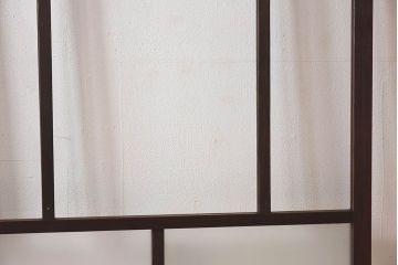 和製アンティーク　すりガラス　クリアガラス　モダンな雰囲気が魅力的なガラス戸2枚セット(建具、引き戸)