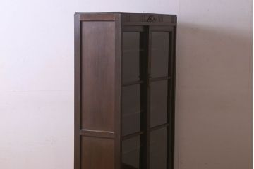 アンティーク家具　和製アンティーク　和モダンな雰囲気漂う大振りなブックケース(本箱、収納棚、戸棚、食器棚)