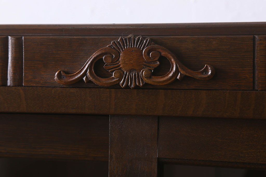 アンティーク家具　和製アンティーク　和モダンな雰囲気漂う大振りなブックケース(本箱、収納棚、戸棚、食器棚)