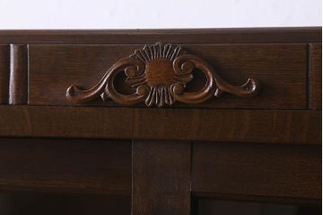 アンティーク家具　和製アンティーク　和モダンな雰囲気漂う大振りなブックケース(本箱、収納棚、戸棚、食器棚)