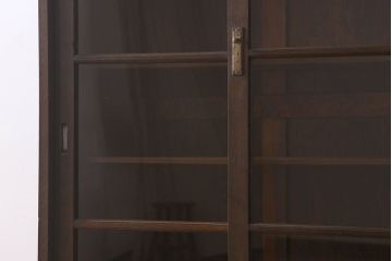 アンティーク家具　和製アンティーク　和モダンな雰囲気漂う大振りなブックケース(本箱、収納棚、戸棚、食器棚)