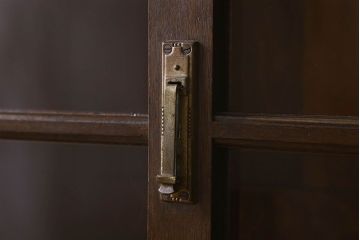 アンティーク家具　和製アンティーク　和モダンな雰囲気漂う大振りなブックケース(本箱、収納棚、戸棚、食器棚)