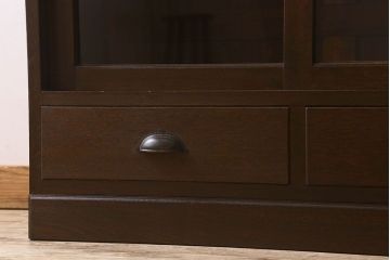 アンティーク家具　和製アンティーク　和モダンな雰囲気漂う大振りなブックケース(本箱、収納棚、戸棚、食器棚)
