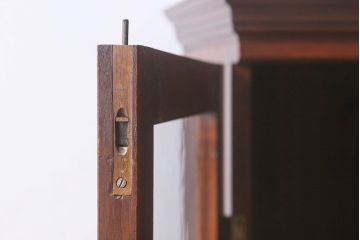 アンティーク家具　大正ロマン　前面栗材　上品なデザインのアンティークブックケース(本箱、収納棚、戸棚、食器棚)