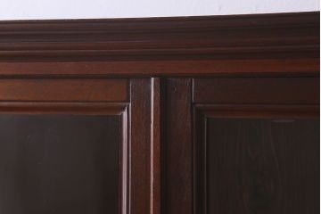 アンティーク家具　大正ロマン　前面栗材　上品なデザインのアンティークブックケース(本箱、収納棚、戸棚、食器棚)