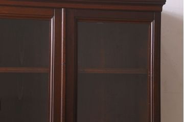 アンティーク家具　大正ロマン　前面栗材　上品なデザインのアンティークブックケース(本箱、収納棚、戸棚、食器棚)