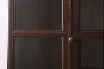 アンティーク家具　大正ロマン　前面栗材　上品なデザインのアンティークブックケース(本箱、収納棚、戸棚、食器棚)