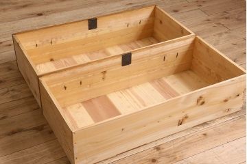 アンティーク家具　和製アンティーク　明るい木の色合いが素敵なローチェスト(ローボード、引き出し、テレビ台)