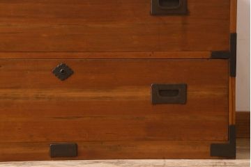 アンティーク家具　和製アンティーク　明るい木の色合いが素敵なローチェスト(ローボード、引き出し、テレビ台)