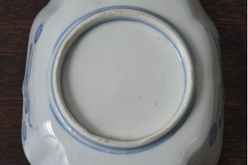 アンティーク雑貨　和製アンティーク　幕末明治期　色絵変形皿2枚セット(2)