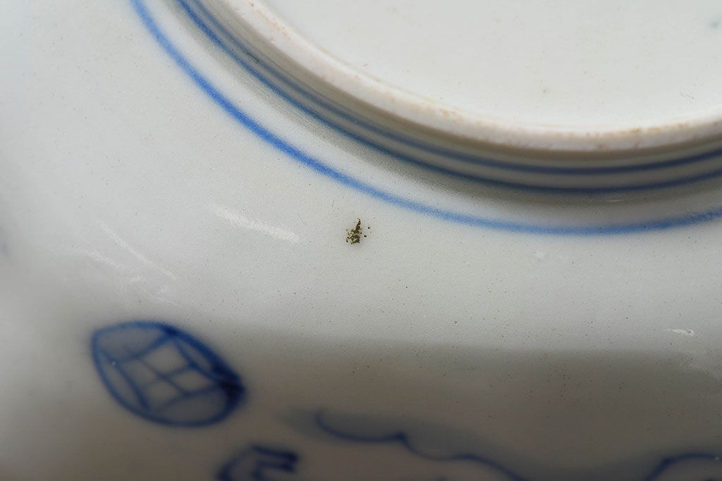 アンティーク雑貨　和製アンティーク　幕末明治期　色絵変形皿2枚セット(2)