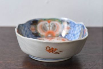 アンティーク雑貨　和製アンティーク　幕末明治期　色絵変形皿(1)