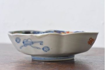 アンティーク雑貨　和製アンティーク　幕末明治期　色絵変形皿(1)