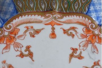 アンティーク雑貨　和製アンティーク　幕末明治期　色絵変形皿(1)