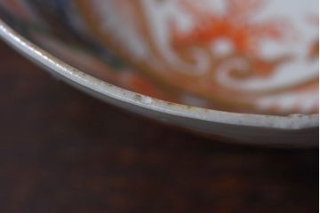 アンティーク雑貨　和製アンティーク　幕末明治期　色絵変形皿(2)