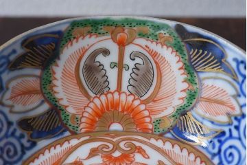アンティーク雑貨　和製アンティーク　幕末明治期　色絵変形皿(2)