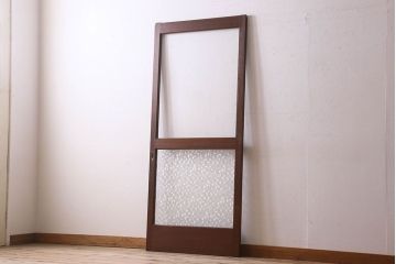 昭和レトロ　クリアガラス　懐かしさ漂うシンプルなガラス戸(引き戸)